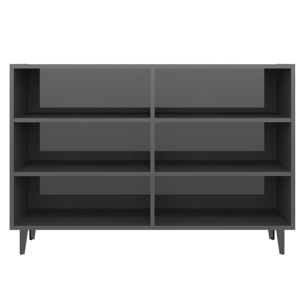 Buffet gris brillant 103,5x35x70 cm bois d'ingénierie - XIOS