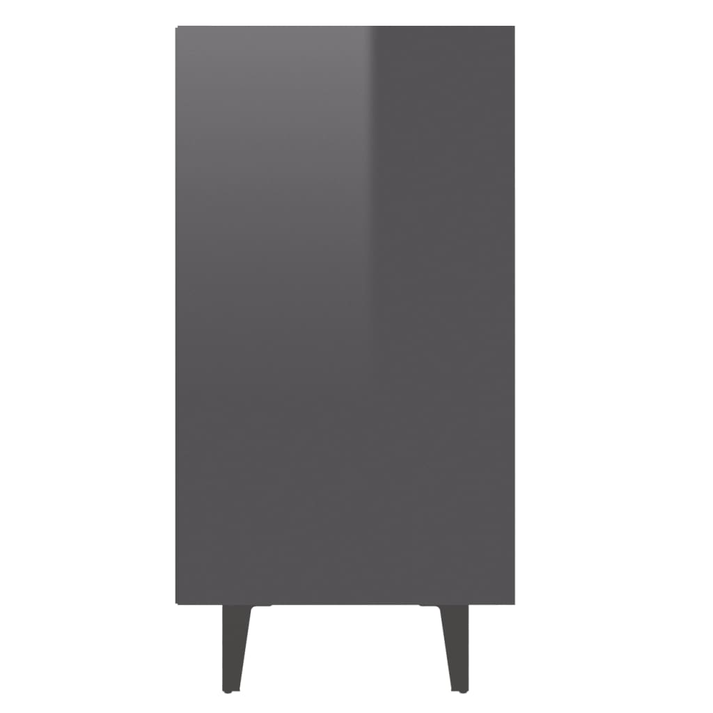 Buffet gris brillant 103,5x35x70 cm bois d'ingénierie - XIOS