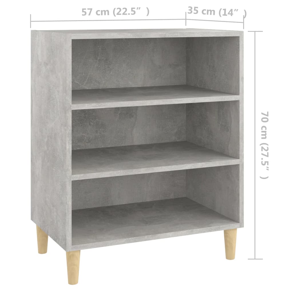 Buffet gris béton 57x35x70 cm bois d'ingénierie - XIOS
