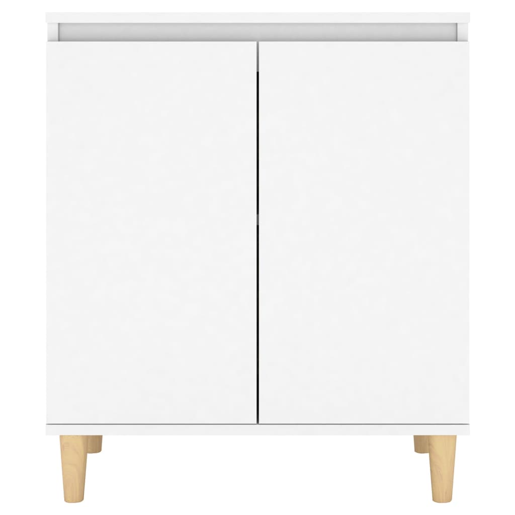 Buffet avec pieds en bois massif blanc bois d'ingénierie - XIOS