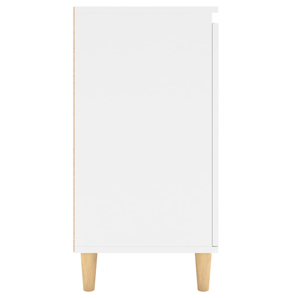 Buffet avec pieds en bois massif blanc bois d'ingénierie - XIOS