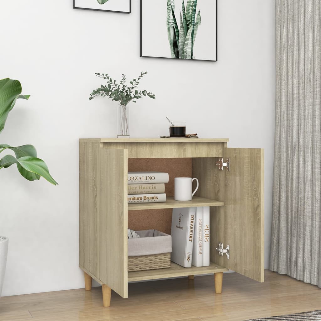 Buffet avec pieds en bois Chêne sonoma Bois d'ingénierie - XIOS