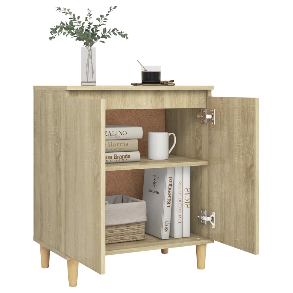 Buffet avec pieds en bois Chêne sonoma Bois d'ingénierie - XIOS