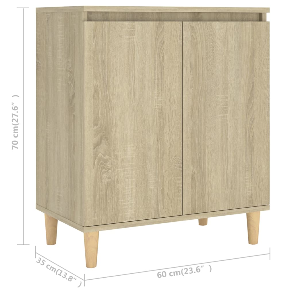 Buffet avec pieds en bois Chêne sonoma Bois d'ingénierie - XIOS