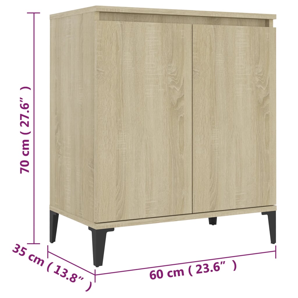 Buffet chêne sonoma 60x35x70 cm bois d'ingénierie - XIOS