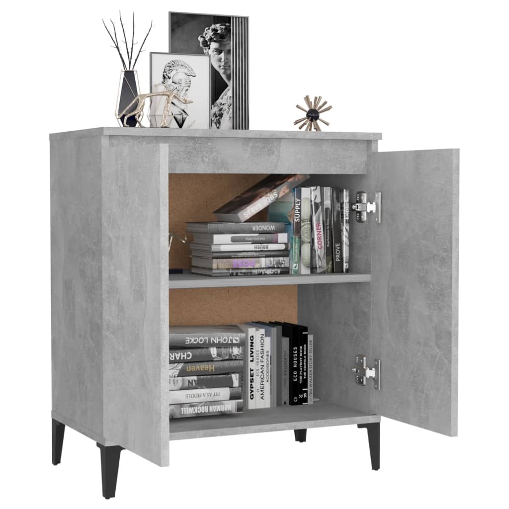 Buffet gris béton 60x35x70 cm bois d'ingénierie - XIOS