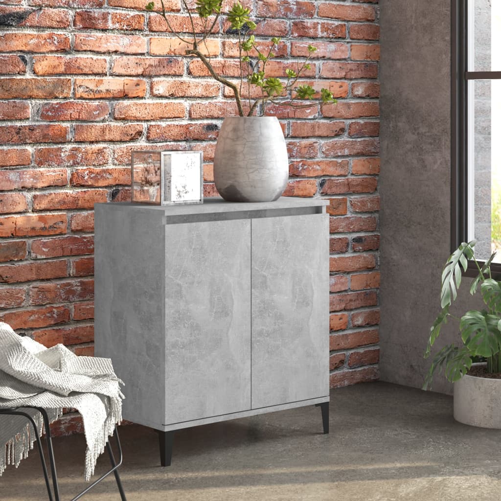 Buffet gris béton 60x35x70 cm bois d'ingénierie - XIOS