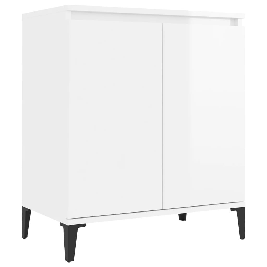 Buffet blanc brillant 60x35x70 cm bois d'ingénierie - XIOS