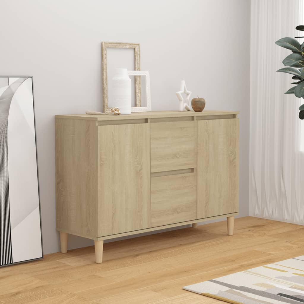 Buffet chêne sonoma 101x35x70 cm bois d'ingénierie - XIOS