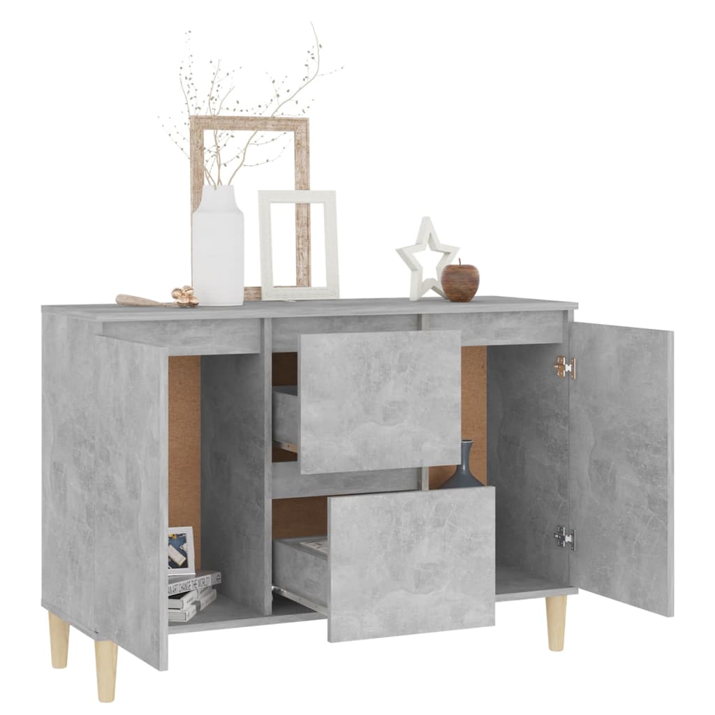 Buffet gris béton 101x35x70 cm bois d'ingénierie - XIOS
