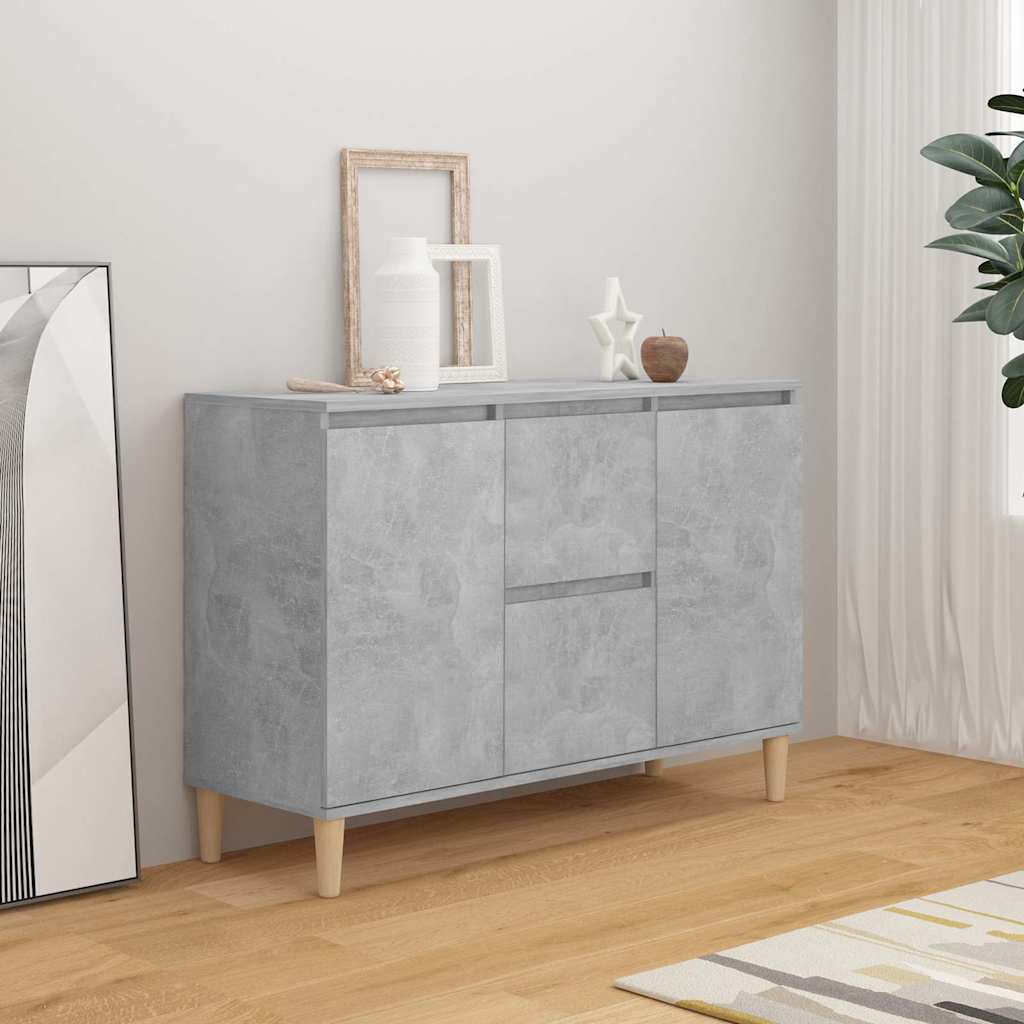 Buffet gris béton 101x35x70 cm bois d'ingénierie - XIOS