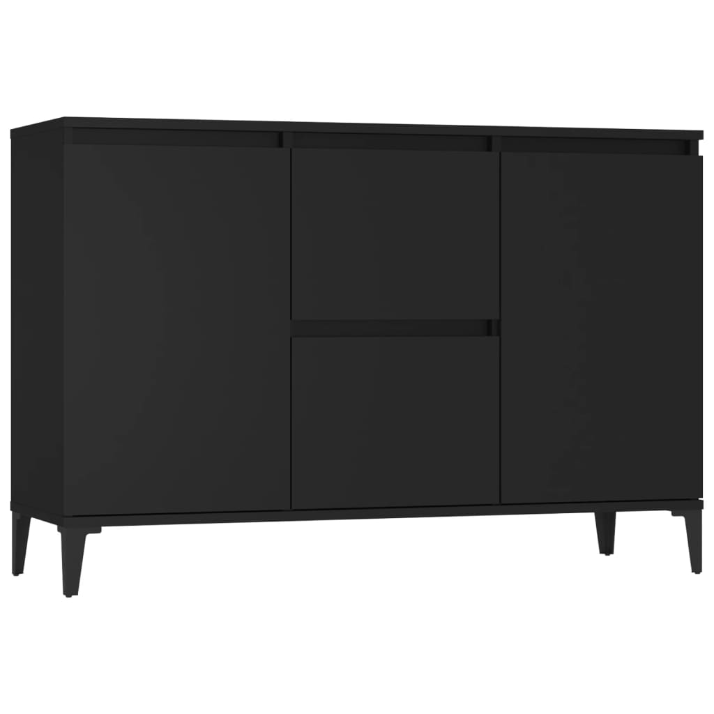 Buffet noir 102x35x70 cm bois d’ingénierie - XIOS