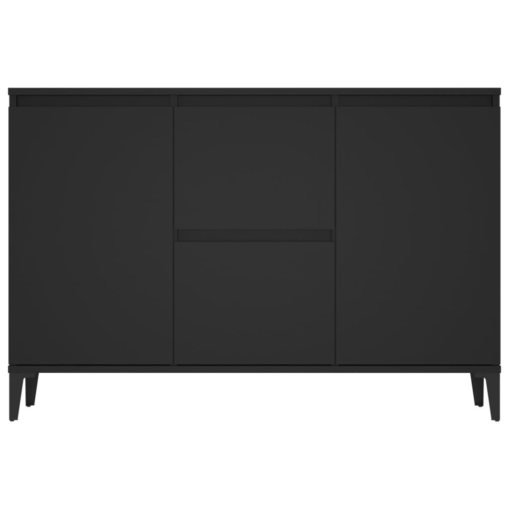 Buffet noir 102x35x70 cm bois d’ingénierie - XIOS