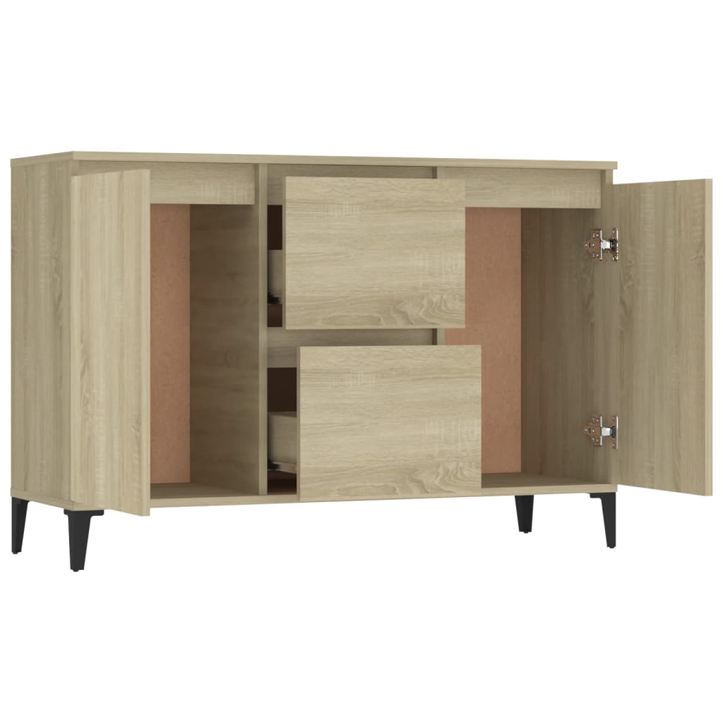 Buffet chêne sonoma 102x35x70 cm bois d'ingénierie - XIOS