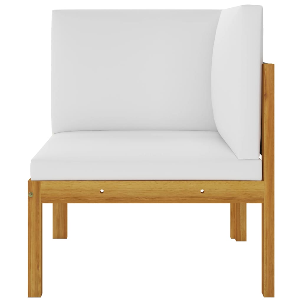 Banc de jardin 2 places avec coussins en bois d'acacia et corde