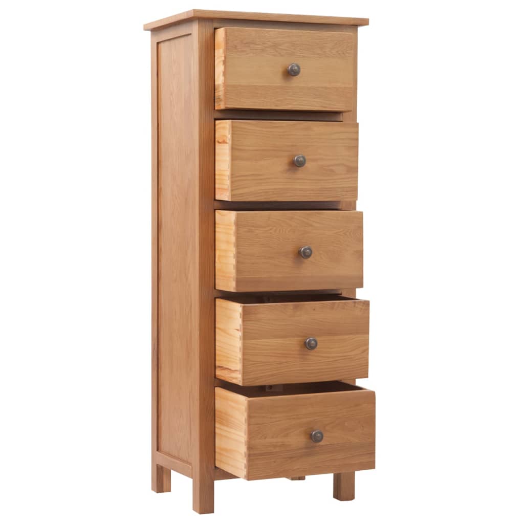 Commode haute 45x32x110 cm Bois de chêne massif - XIOS