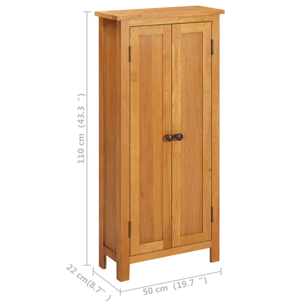 Armoire de rangement 50x22x110 cm Bois de chêne massif - XIOS