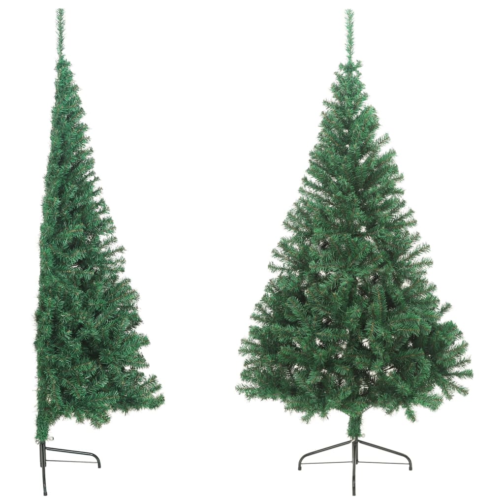 Sapin de Noël artificiel moitié avec support vert 240 cm PVC - XIOS