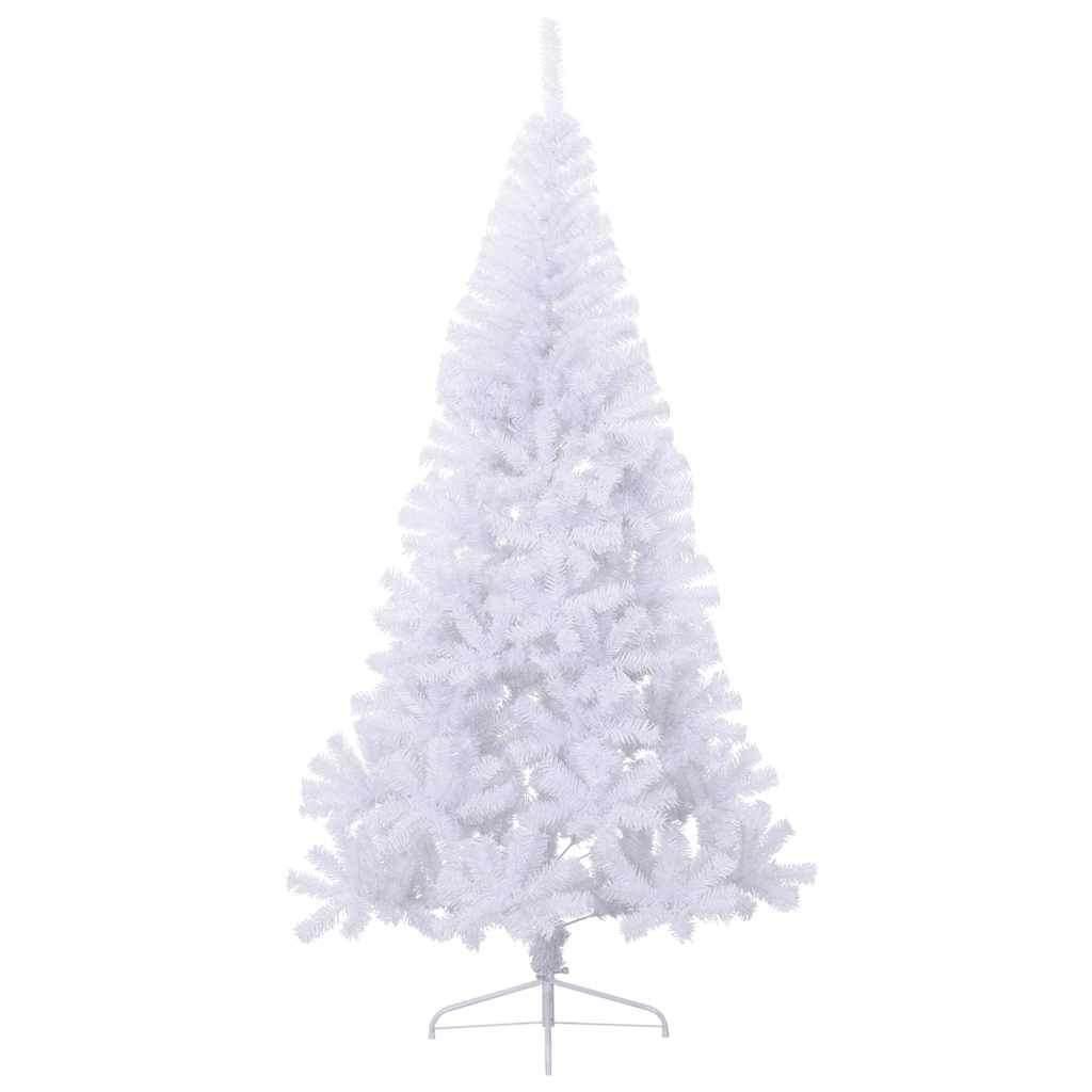 Sapin de Noël artificiel moitié avec support blanc 180 cm PVC - XIOS