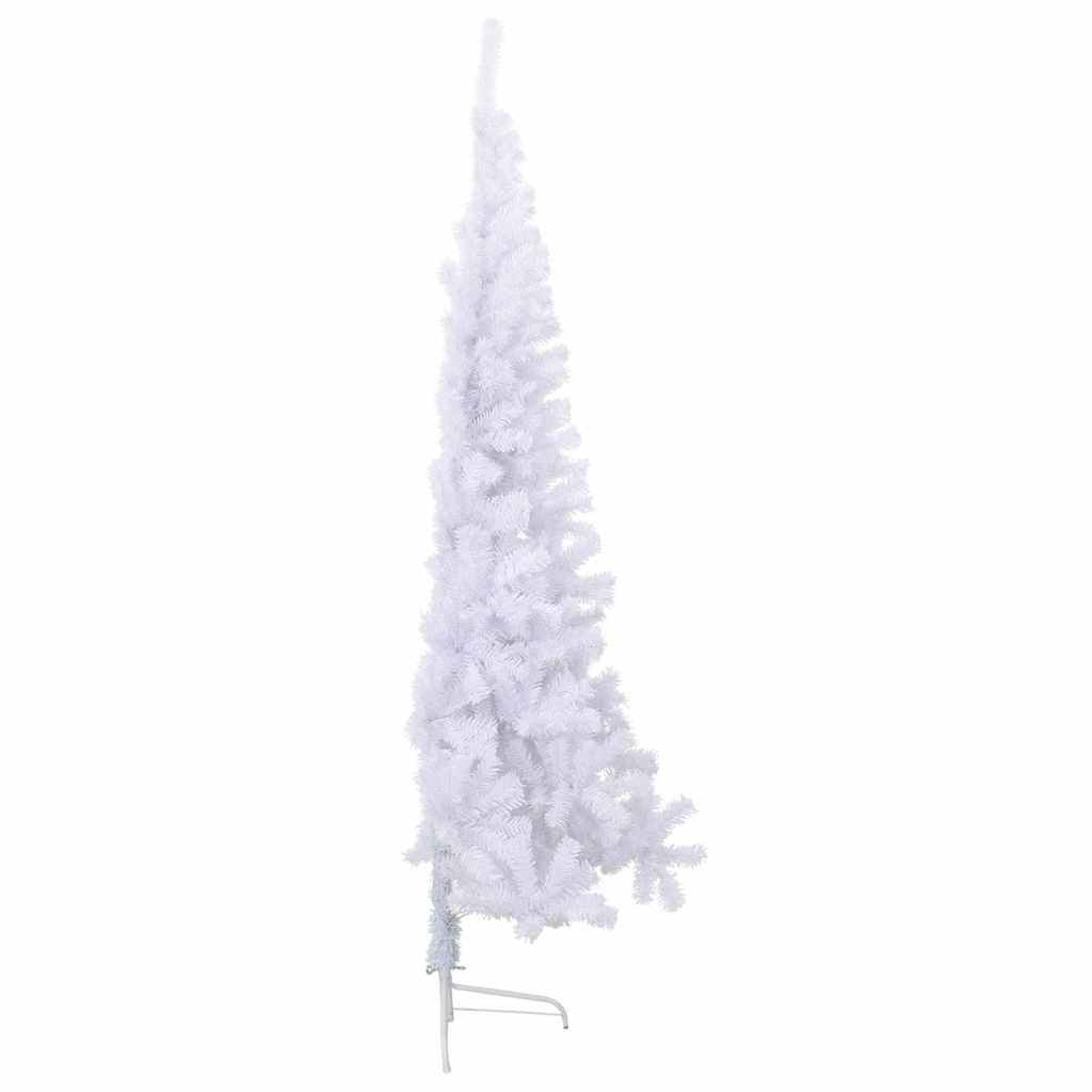 Sapin de Noël artificiel moitié avec support blanc 180 cm PVC - XIOS