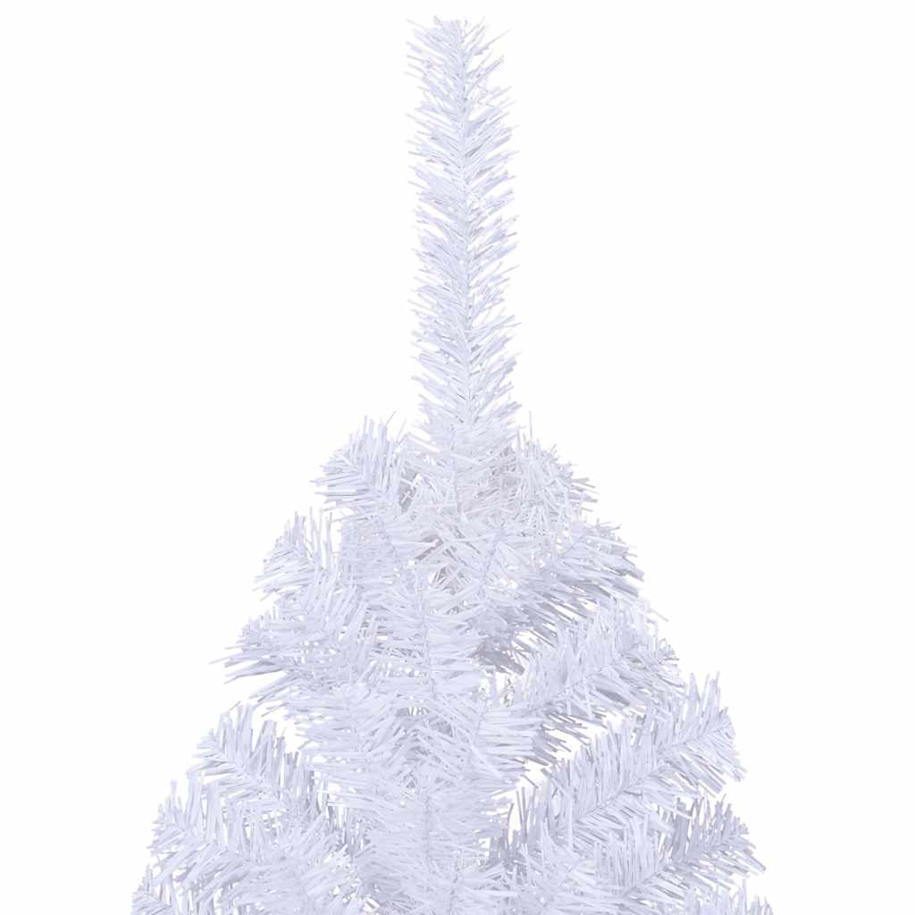 Sapin de Noël artificiel moitié avec support blanc 180 cm PVC - XIOS