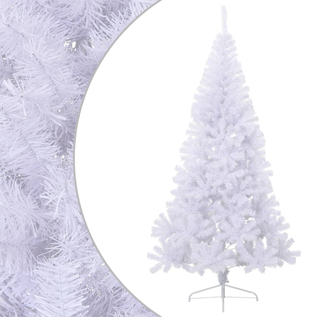 Sapin de Noël artificiel moitié avec support blanc 240 cm PVC - XIOS