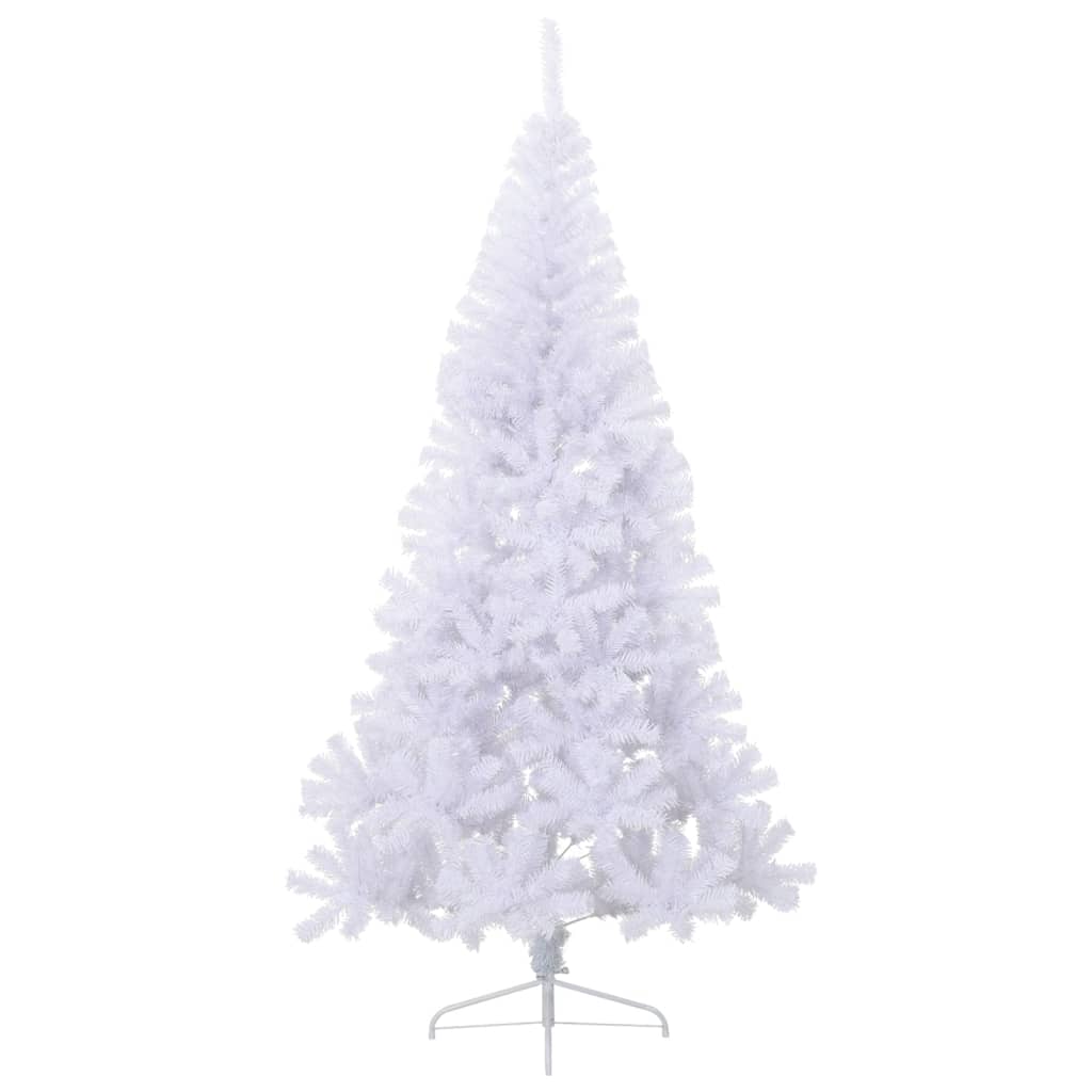 Sapin de Noël artificiel moitié avec support blanc 240 cm PVC - XIOS