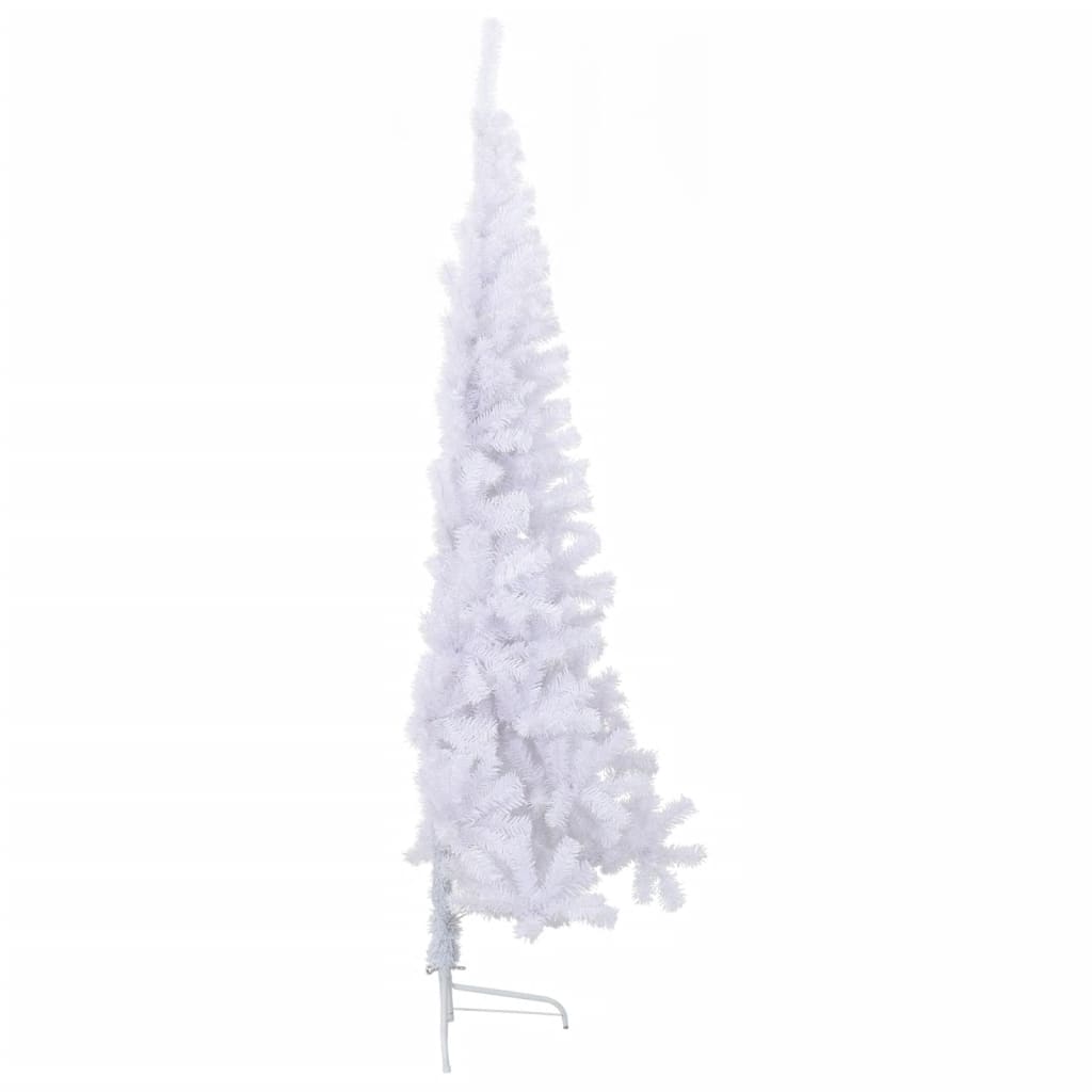 Sapin de Noël artificiel moitié avec support blanc 240 cm PVC - XIOS