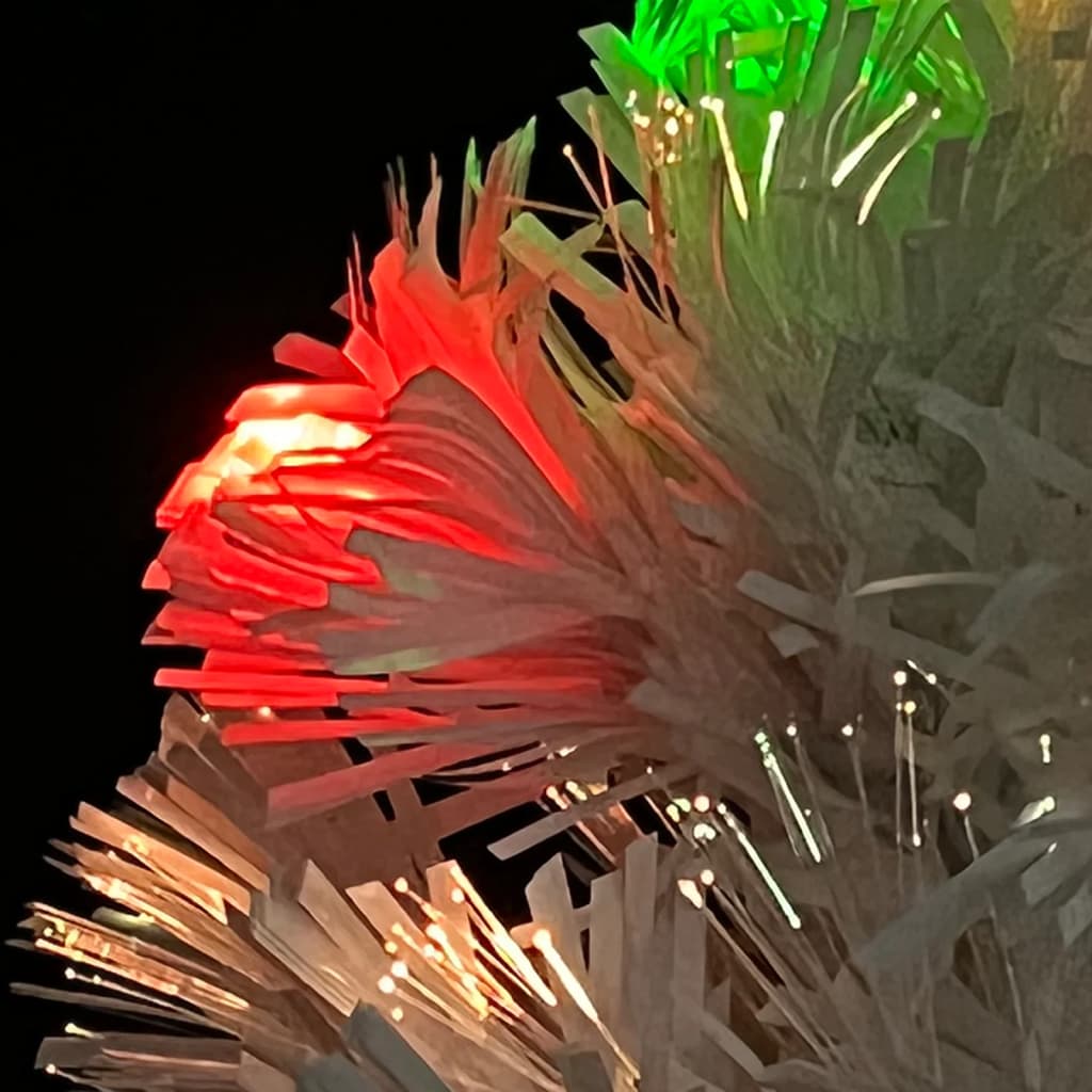 Arbre de Noël artificiel pré-éclairé blanc 64 cm fibre optique - XIOS
