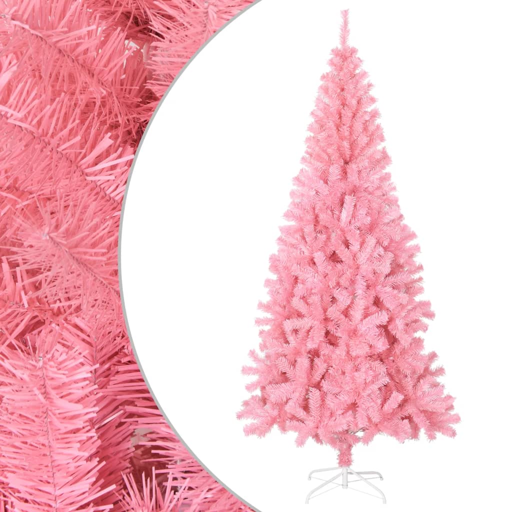Sapin de Noël artificiel avec support rose 240 cm PVC - XIOS