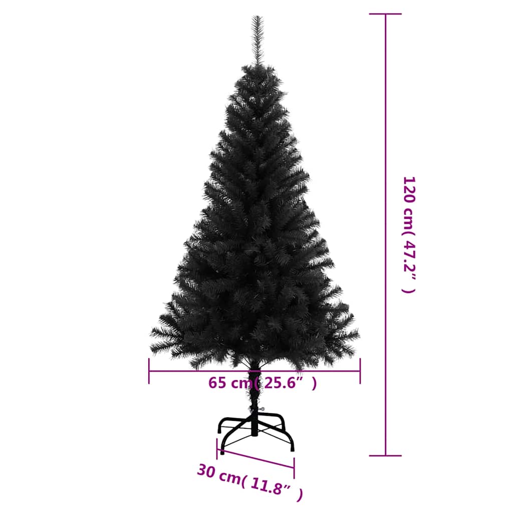 Sapin de Noël artificiel avec support noir 120 cm PVC - XIOS