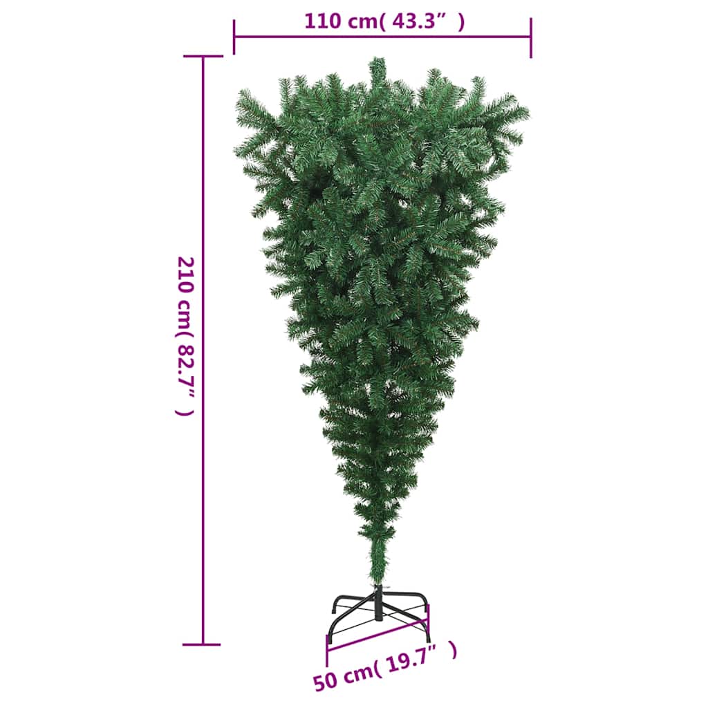 Sapin de Noël artificiel renversé avec support Vert 210 cm - XIOS
