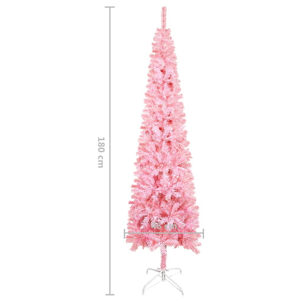 Arbre de Noël mince rose 180 cm - XIOS