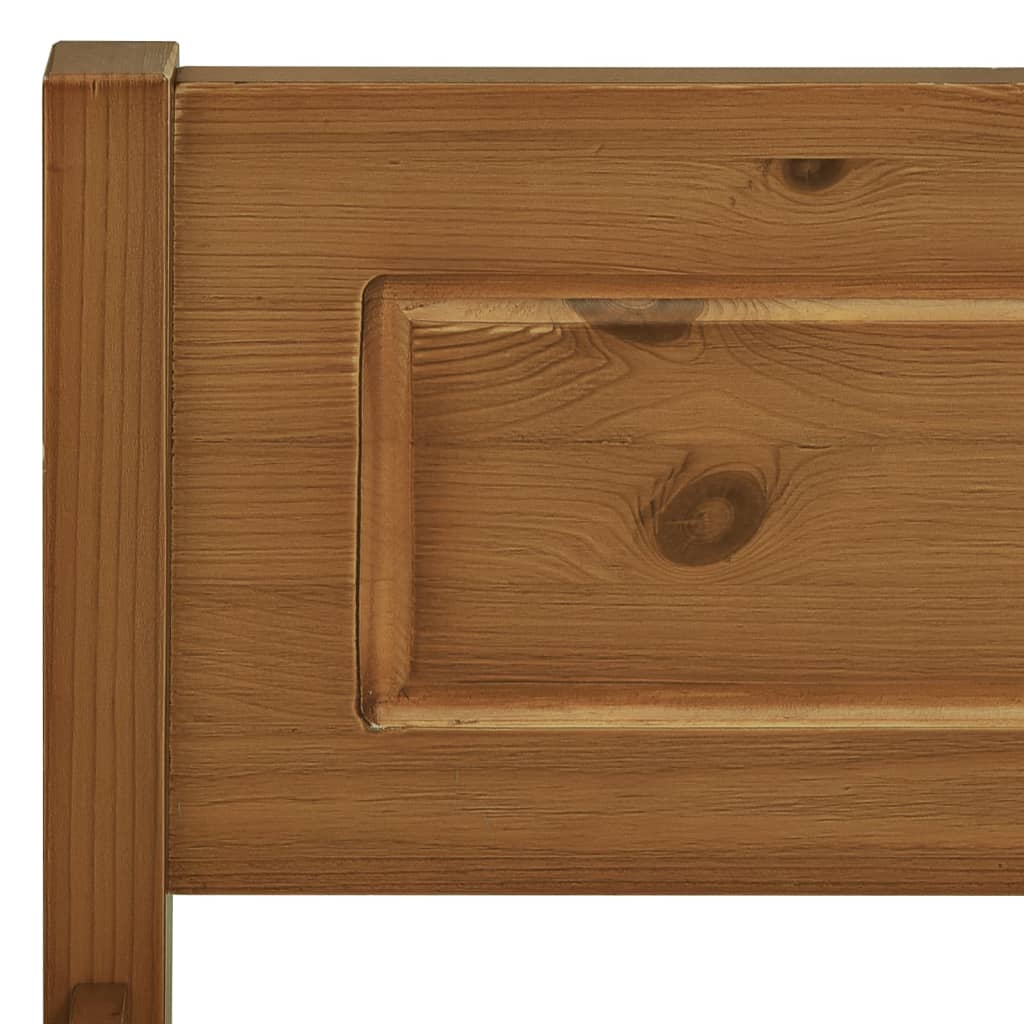 Cadre de lit sans matelas pin massif marron miel 120x200 cm - XIOS