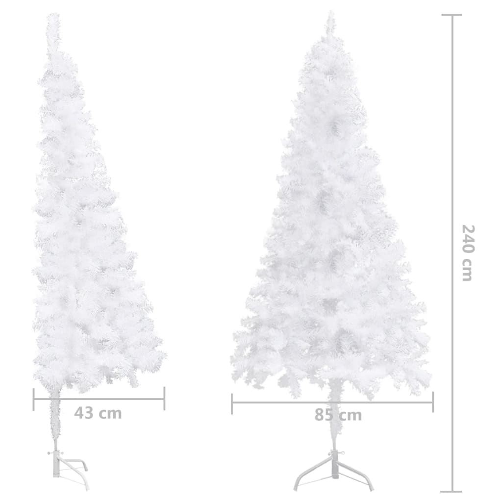 Sapin de Noël artificiel d'angle Blanc 240 cm PVC - XIOS