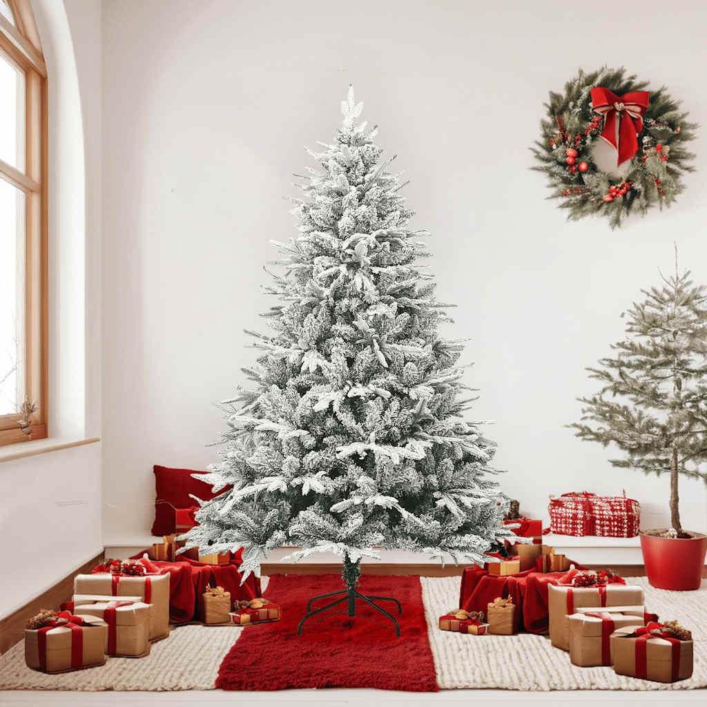Sapin de Noël artificiel à flocons de neige Vert 180 cm PVC/PE