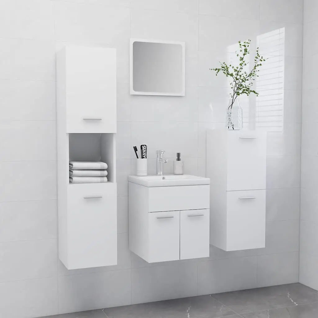 Ensemble de meubles de salle de bain Blanc Aggloméré - XIOS