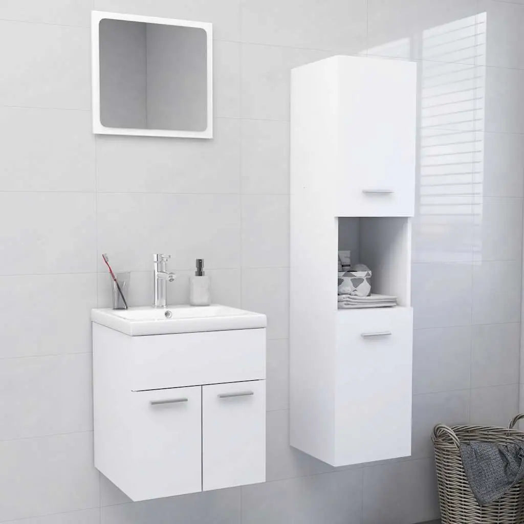 Ensemble de meubles de salle de bain Blanc Aggloméré - XIOS