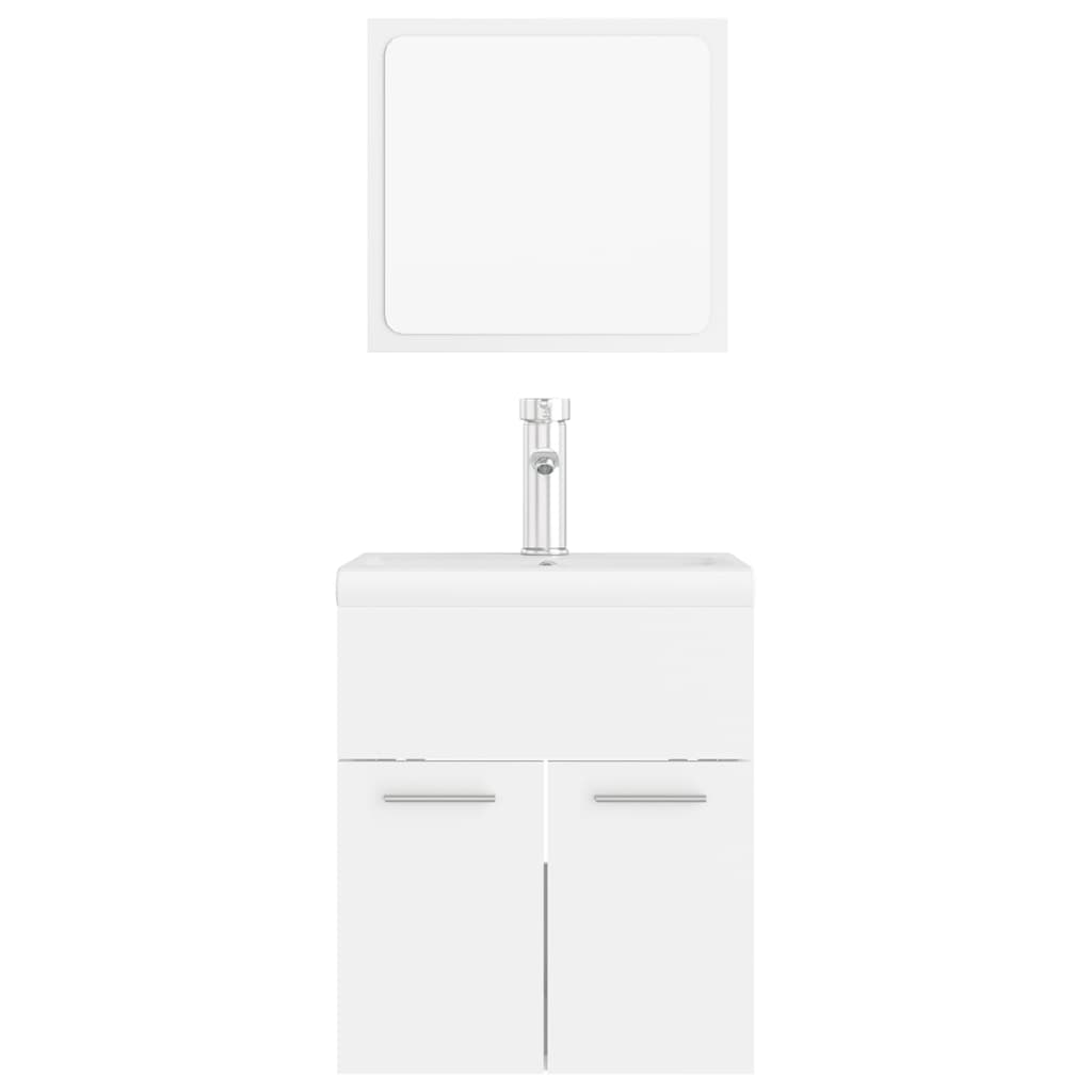 Ensemble de meubles de salle de bain Blanc Aggloméré