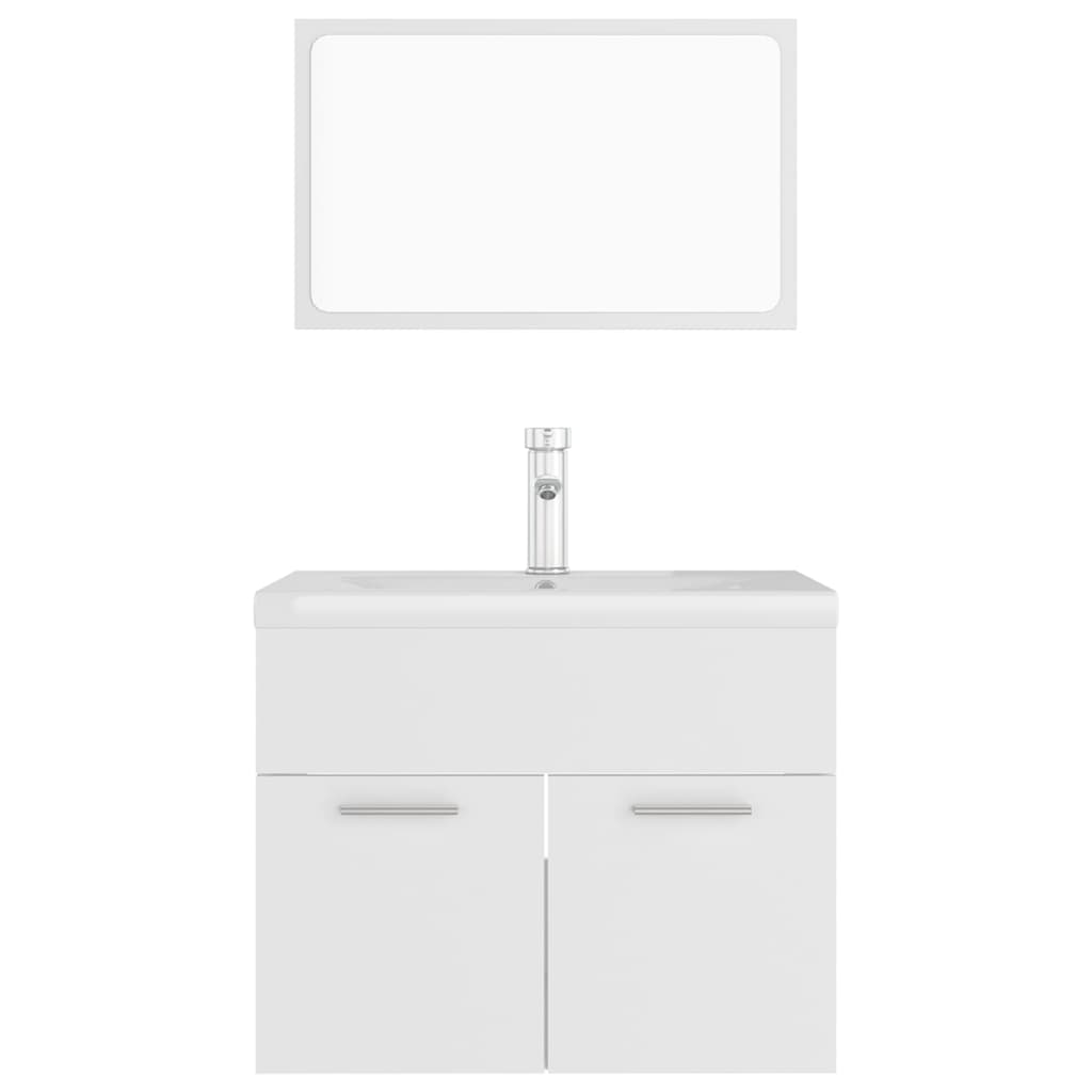 Ensemble de meubles de salle de bain Blanc Aggloméré