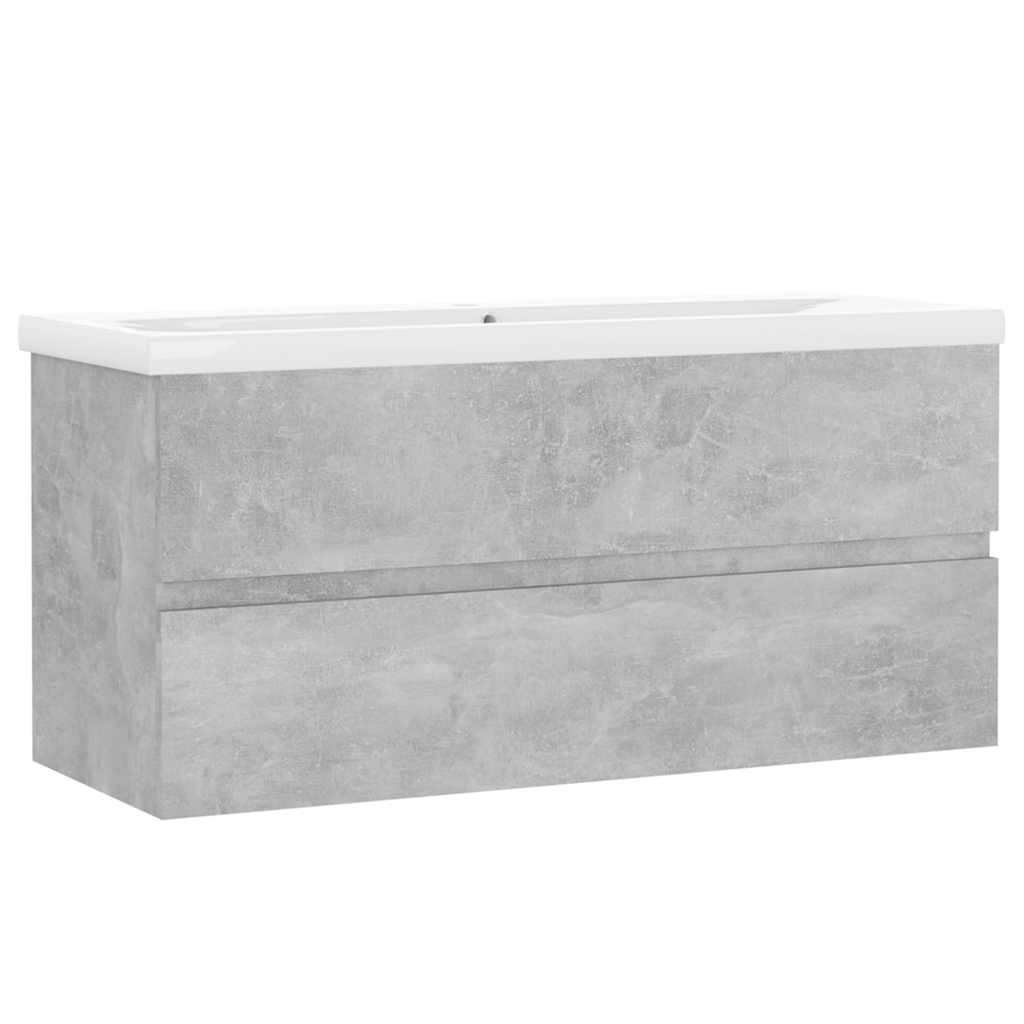 Armoire d'évier avec lavabo intégré Gris béton Aggloméré - XIOS
