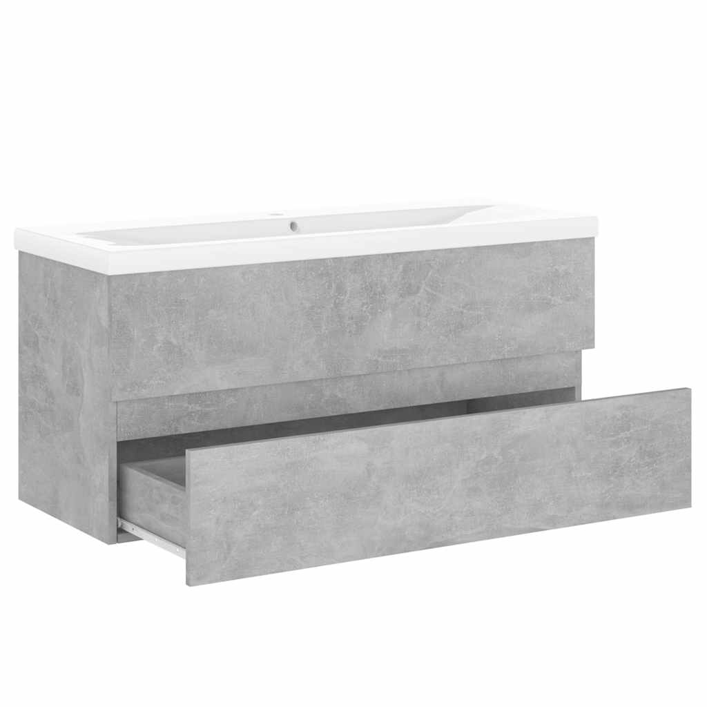 Armoire d'évier avec lavabo intégré Gris béton Aggloméré - XIOS