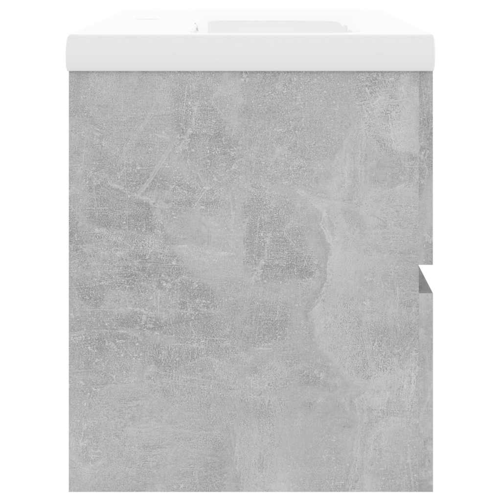Armoire d'évier avec lavabo intégré Gris béton Aggloméré - XIOS