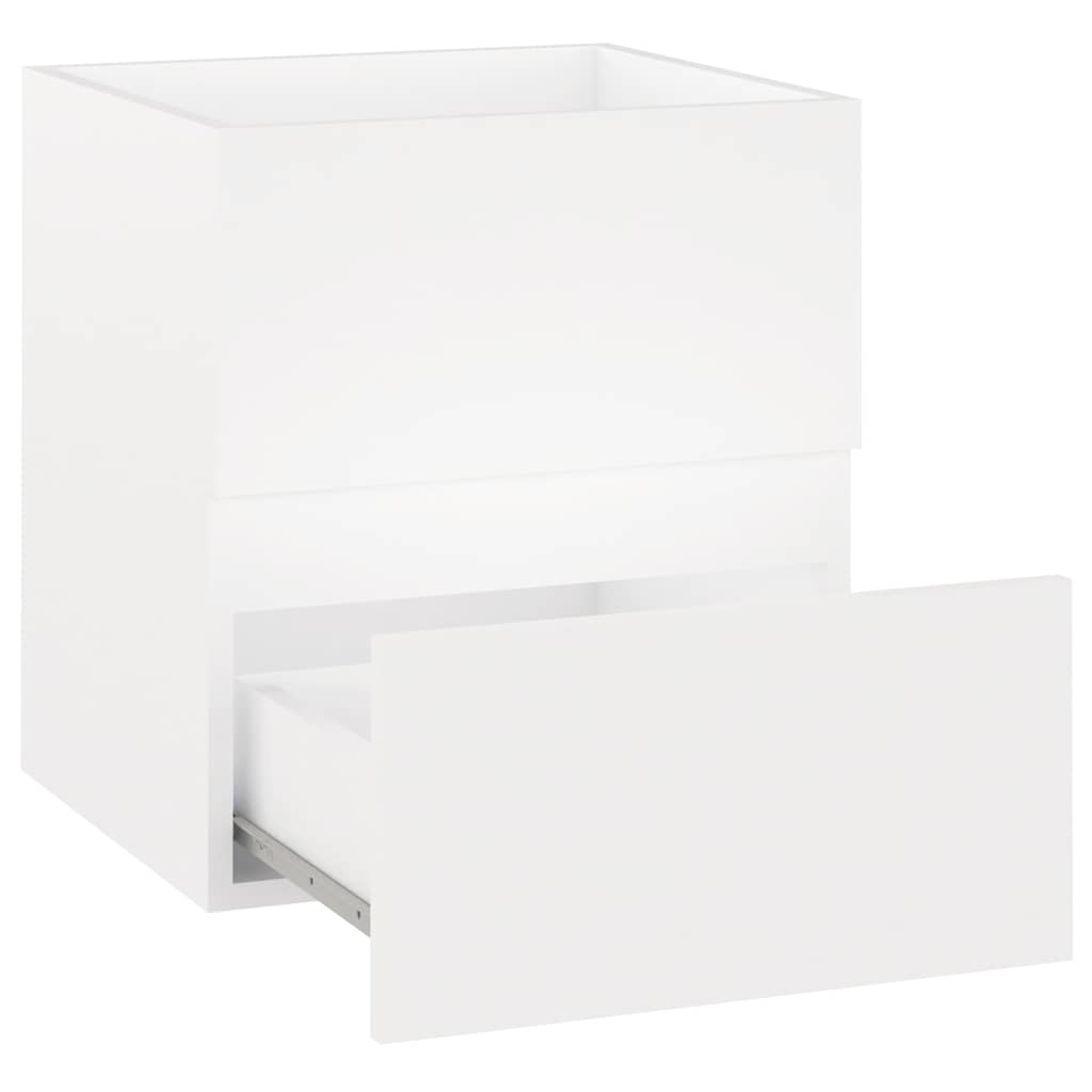 Armoire d'évier avec lavabo intégré blanc bois d'ingénierie - XIOS