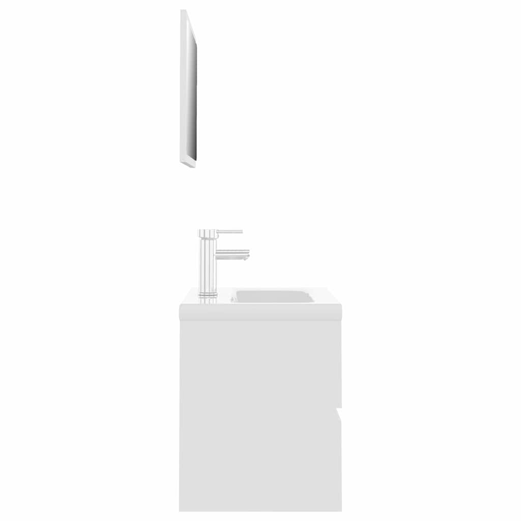 Meubles de salle de bain blanc bois d'ingénierie