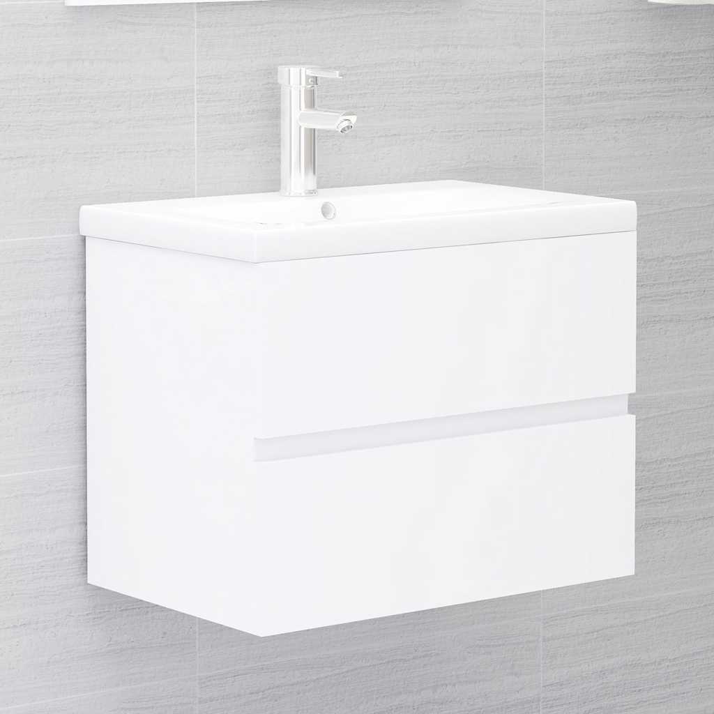 Meubles de salle de bain blanc bois d'ingénierie