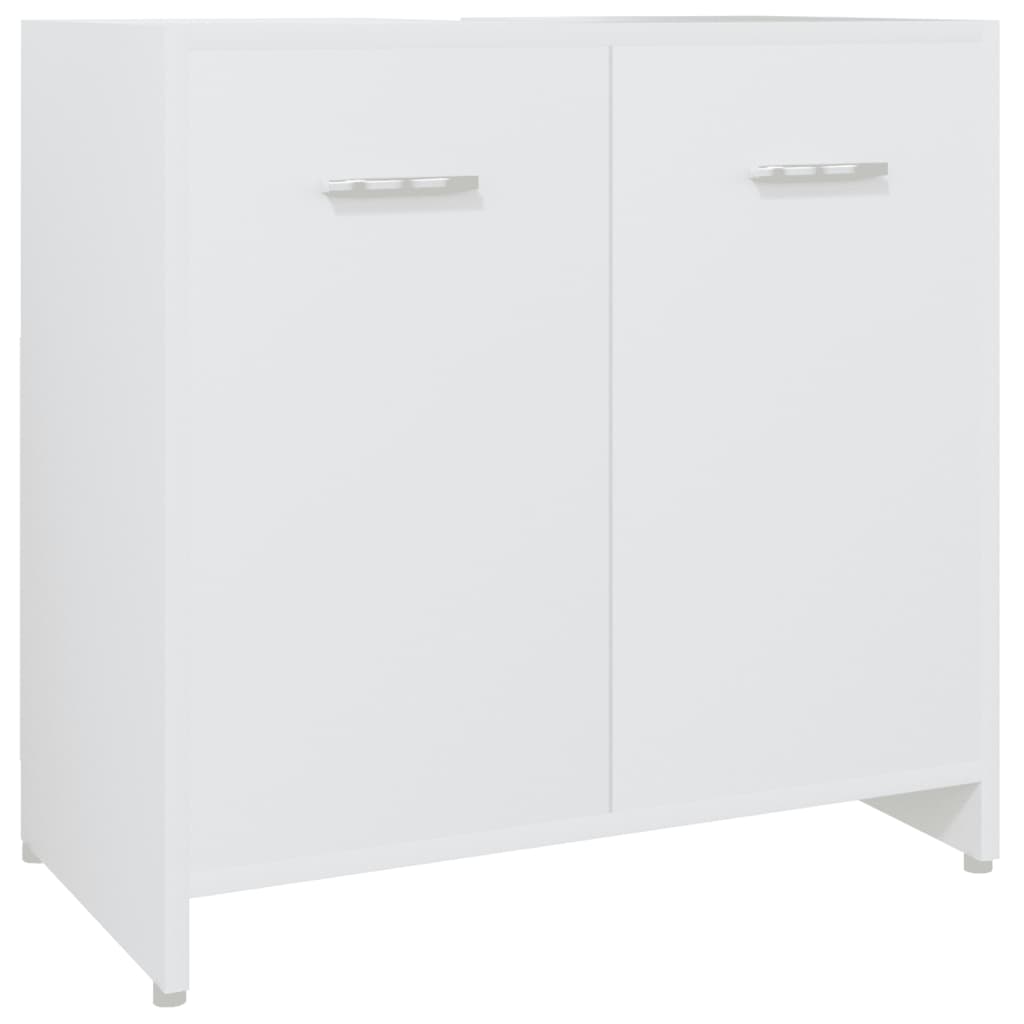 Ensemble de meubles de salle de bain 4 pcs Blanc
