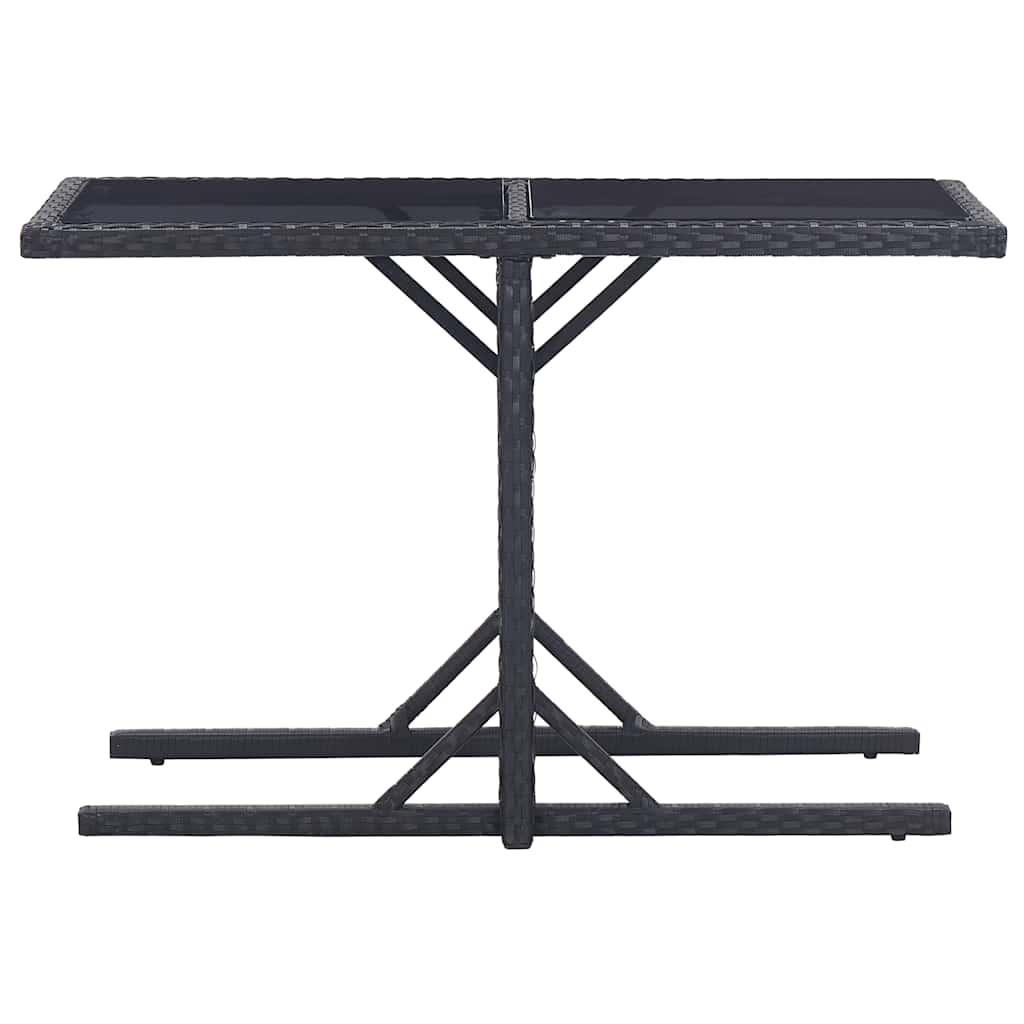 Ensemble à manger de jardin 3 pcs Noir