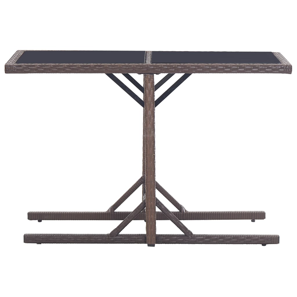 Ensemble à manger de jardin 3 pcs Marron
