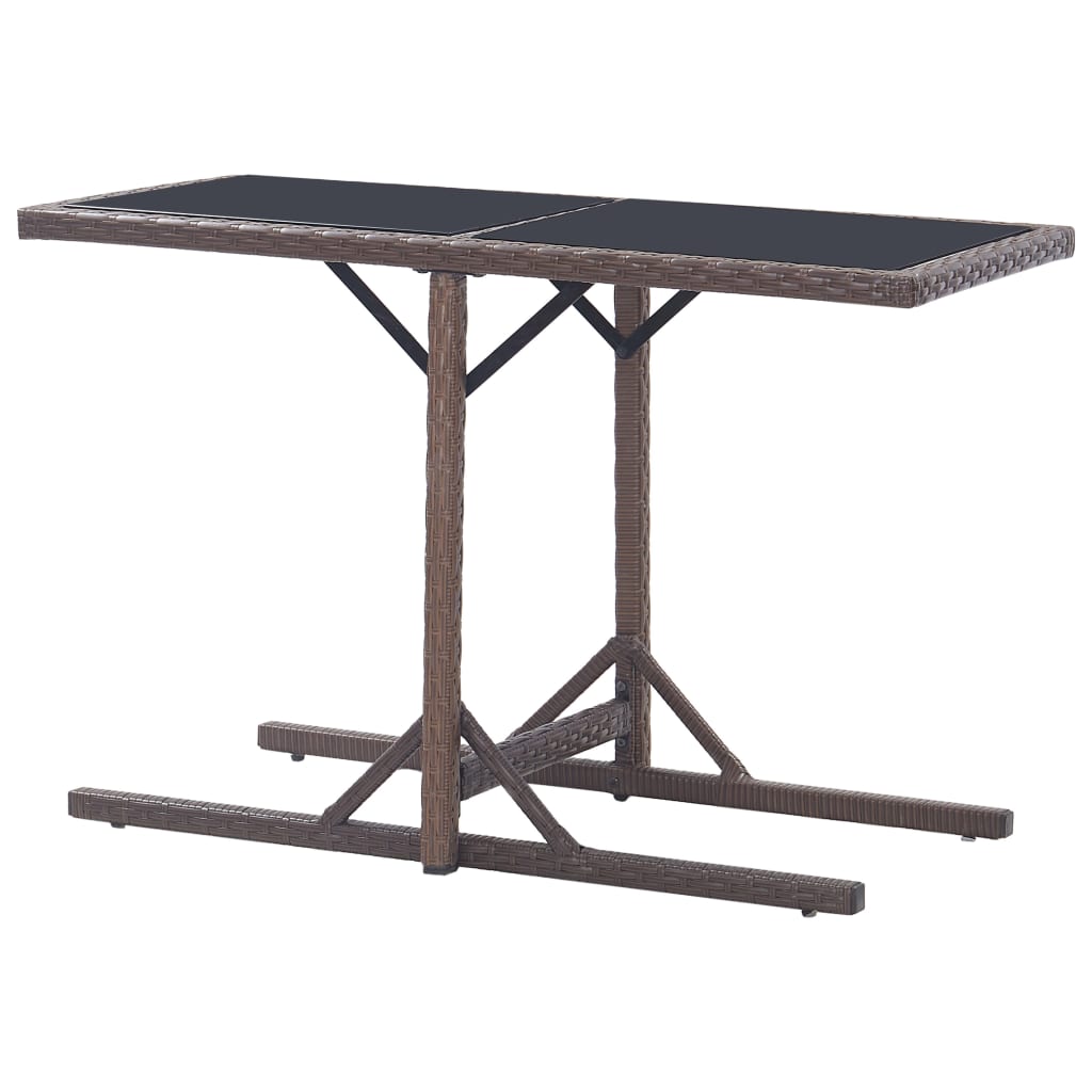 Ensemble à manger de jardin 3 pcs Marron